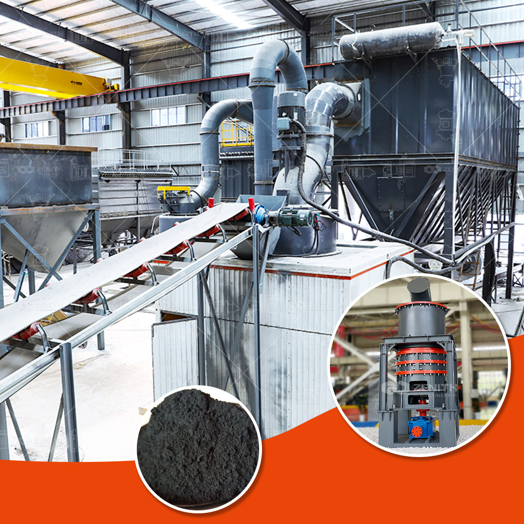 Shanghai Zenith Machinery factory assembly area showing XZM1300 mill components